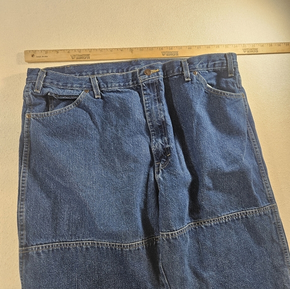 Dickies Double Knee Work Jeans 42x34 Blue - Picture 6 of 7